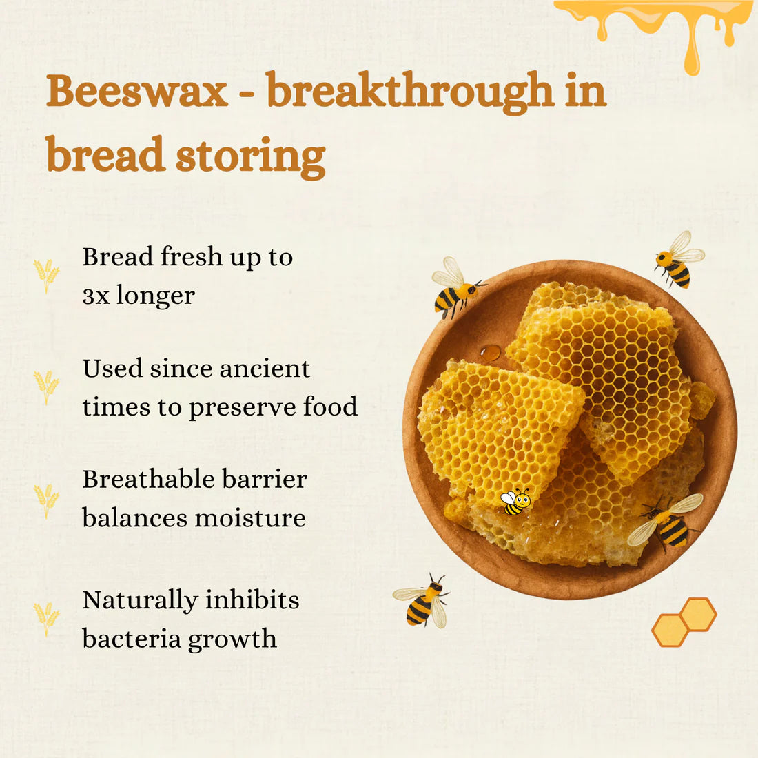 Aureria Premium Cotton-Beeswax Bread Bags