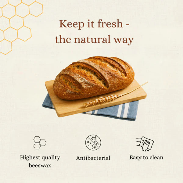Aureria Premium Cotton-Beeswax Bread Bags