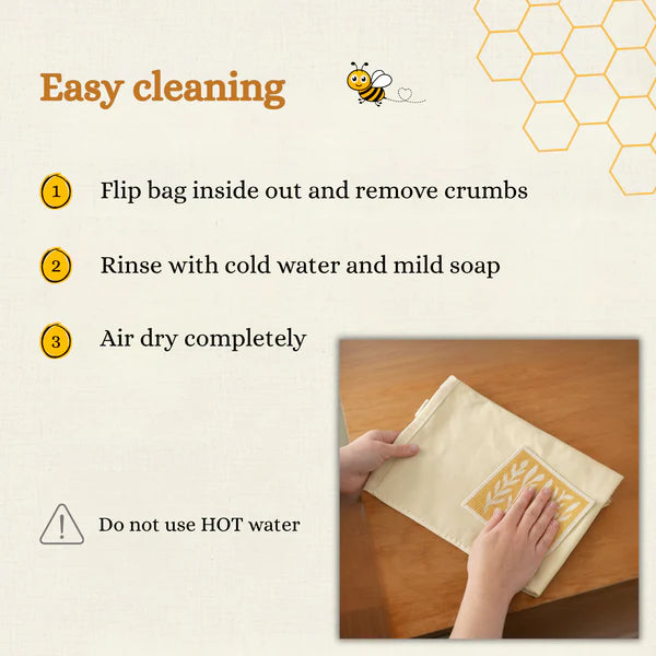 Aureria Premium Cotton-Beeswax Bread Bags