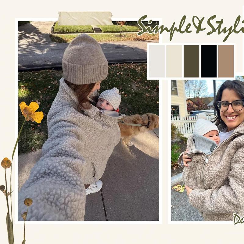 Maternity Teddy Fleece Babywearing Jacket