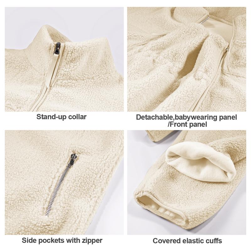 Maternity Teddy Fleece Babywearing Jacket